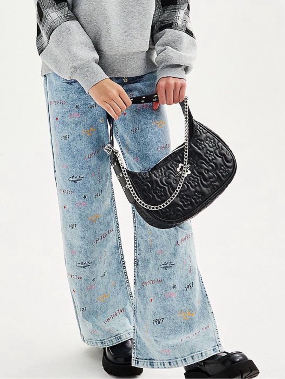 Limited Too Y2K Embossed Iconic Floral Shoulder Bag